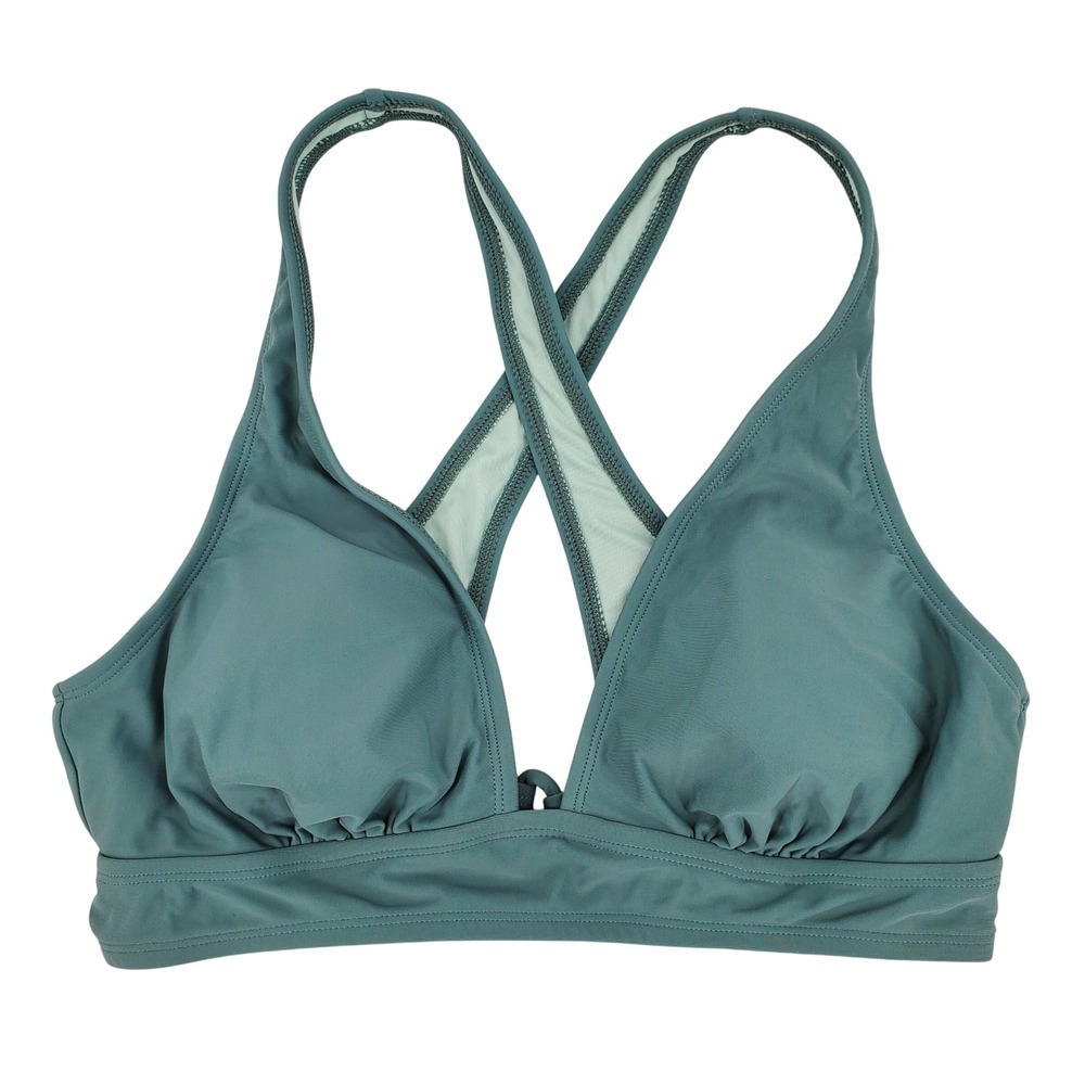 Cupshe Womens Medium Sage Green Crisscross Back Bikini Top Stretch DAA12C4D013RD